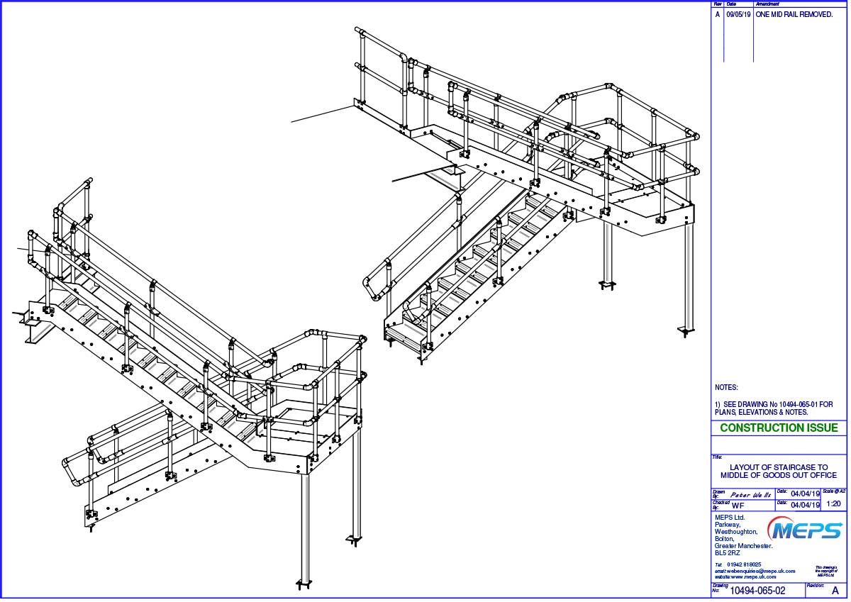Steel staircase