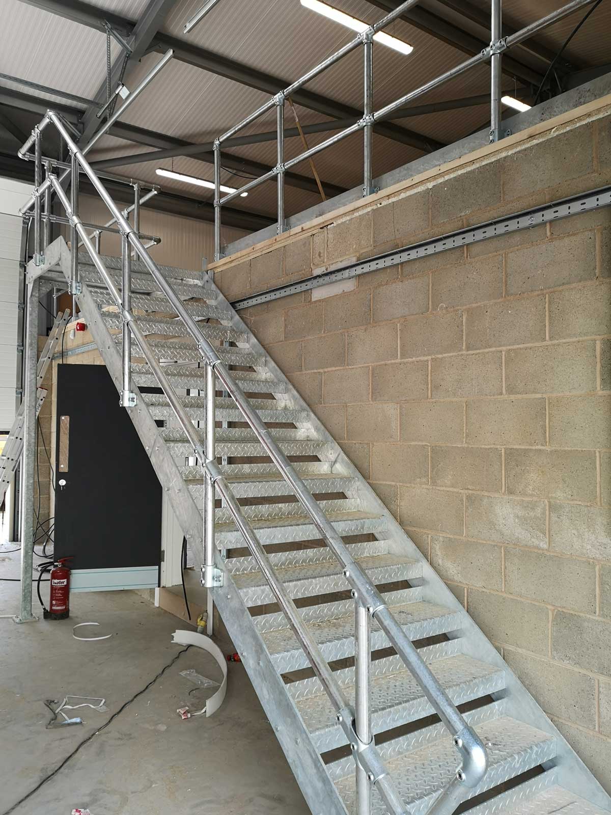 Steel staircase