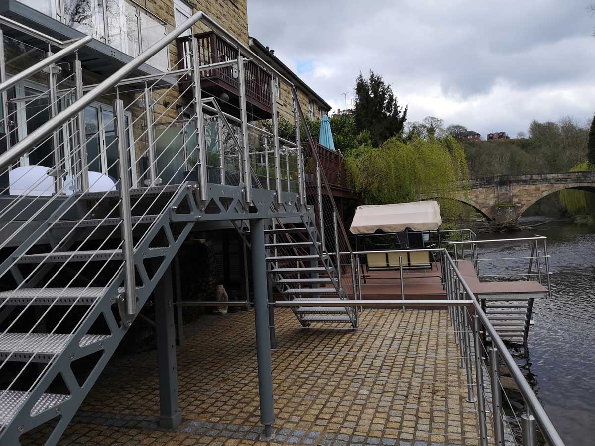 Steel staircase